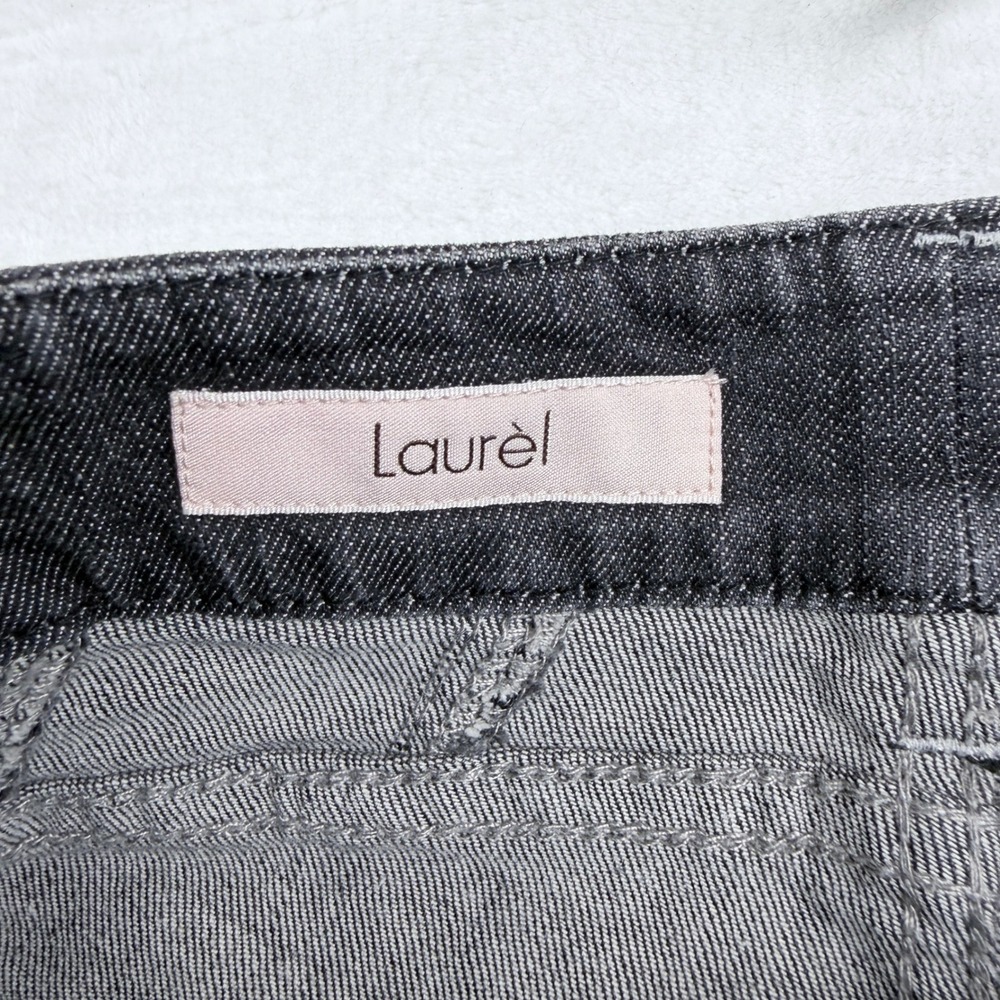 Laurel Straight Leg Jeans Dark Wash Contrast Stitch Denim Size 38 - Picture 3 of 11